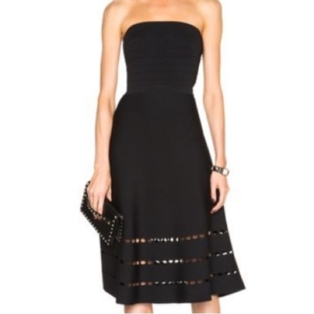 OHNE TITEL black strapless midi dress